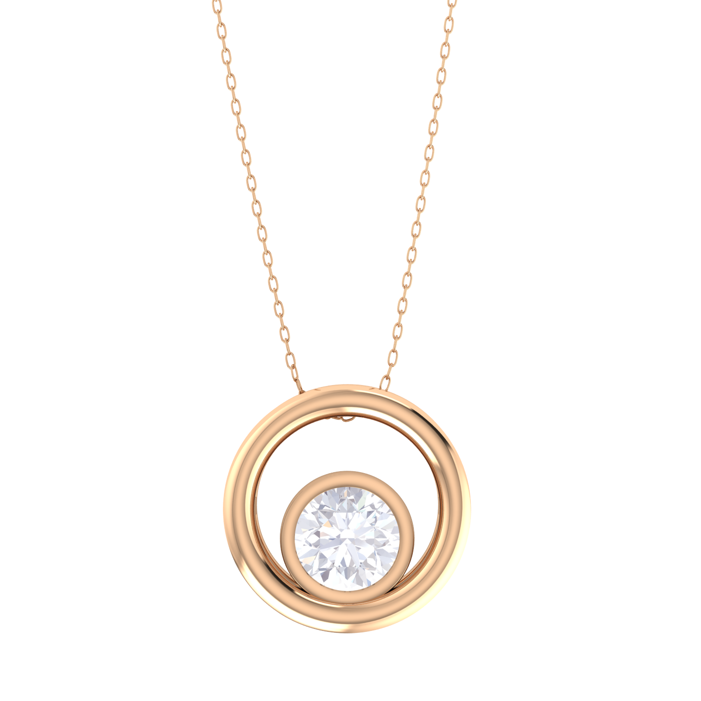 Round Lab Grown Diamond Fashion Pendant