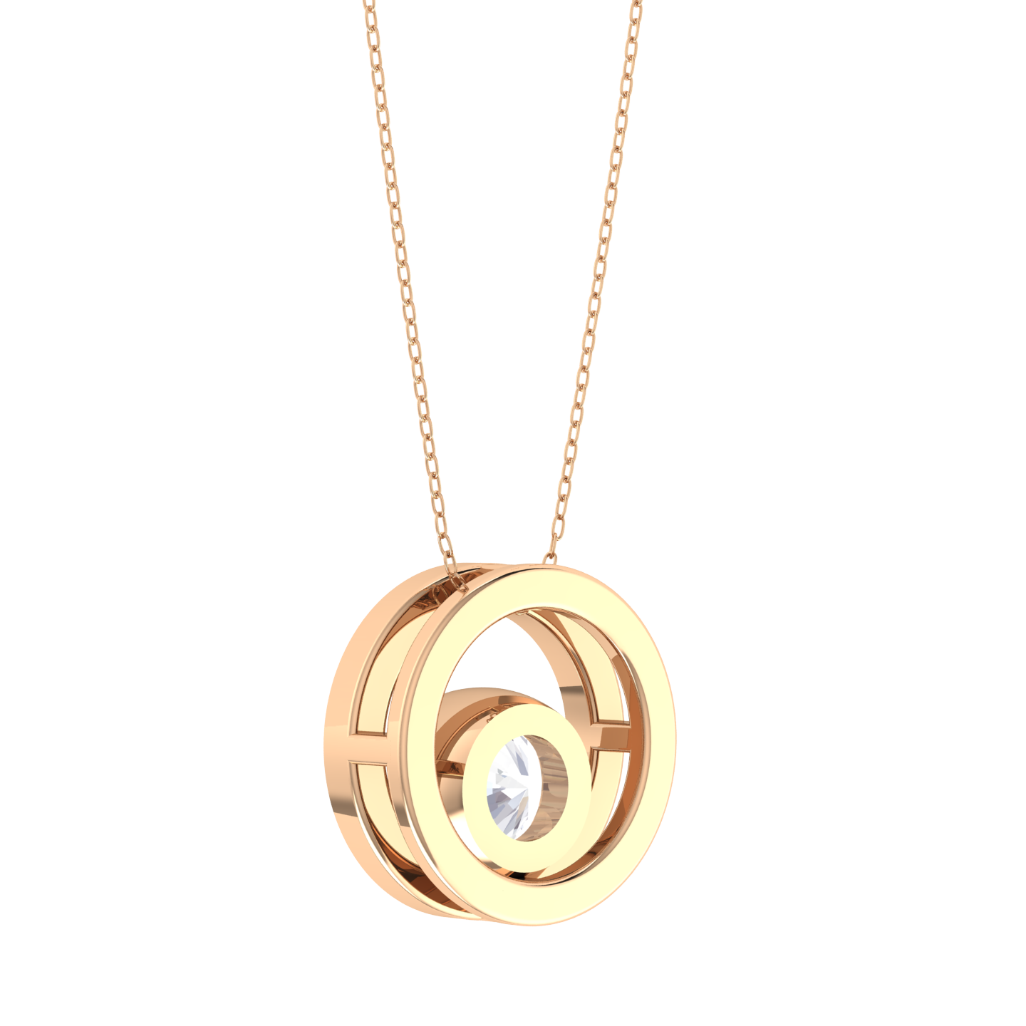 Round Lab Grown Diamond Fashion Pendant