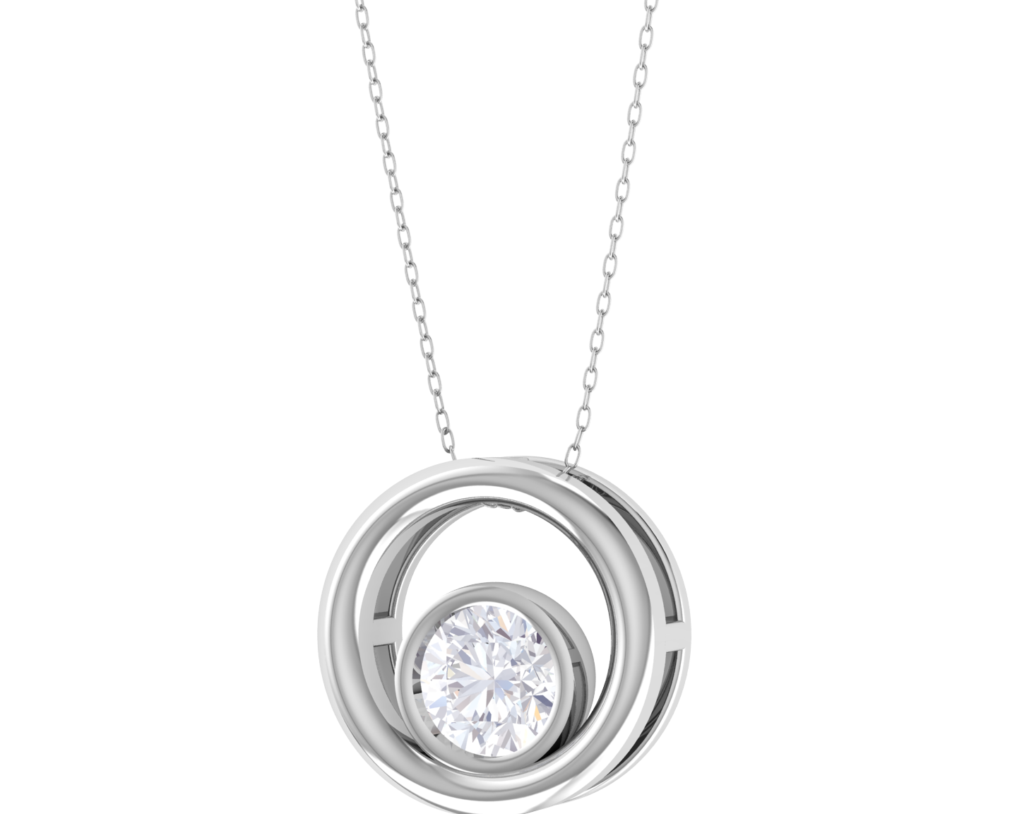 Round Lab Grown Diamond Fashion Pendant