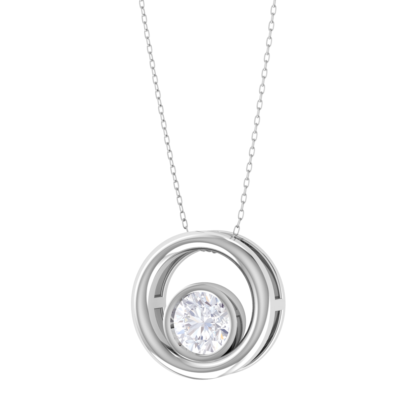 Round Lab Grown Diamond Fashion Pendant