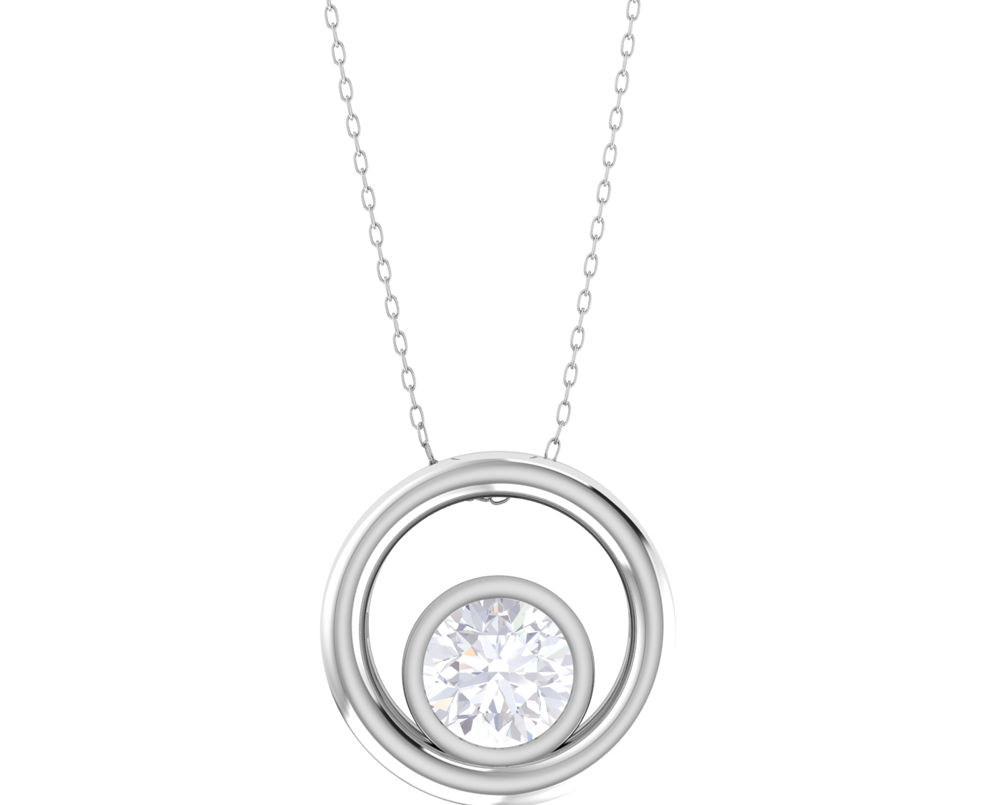 Round Lab Grown Diamond Fashion Pendant