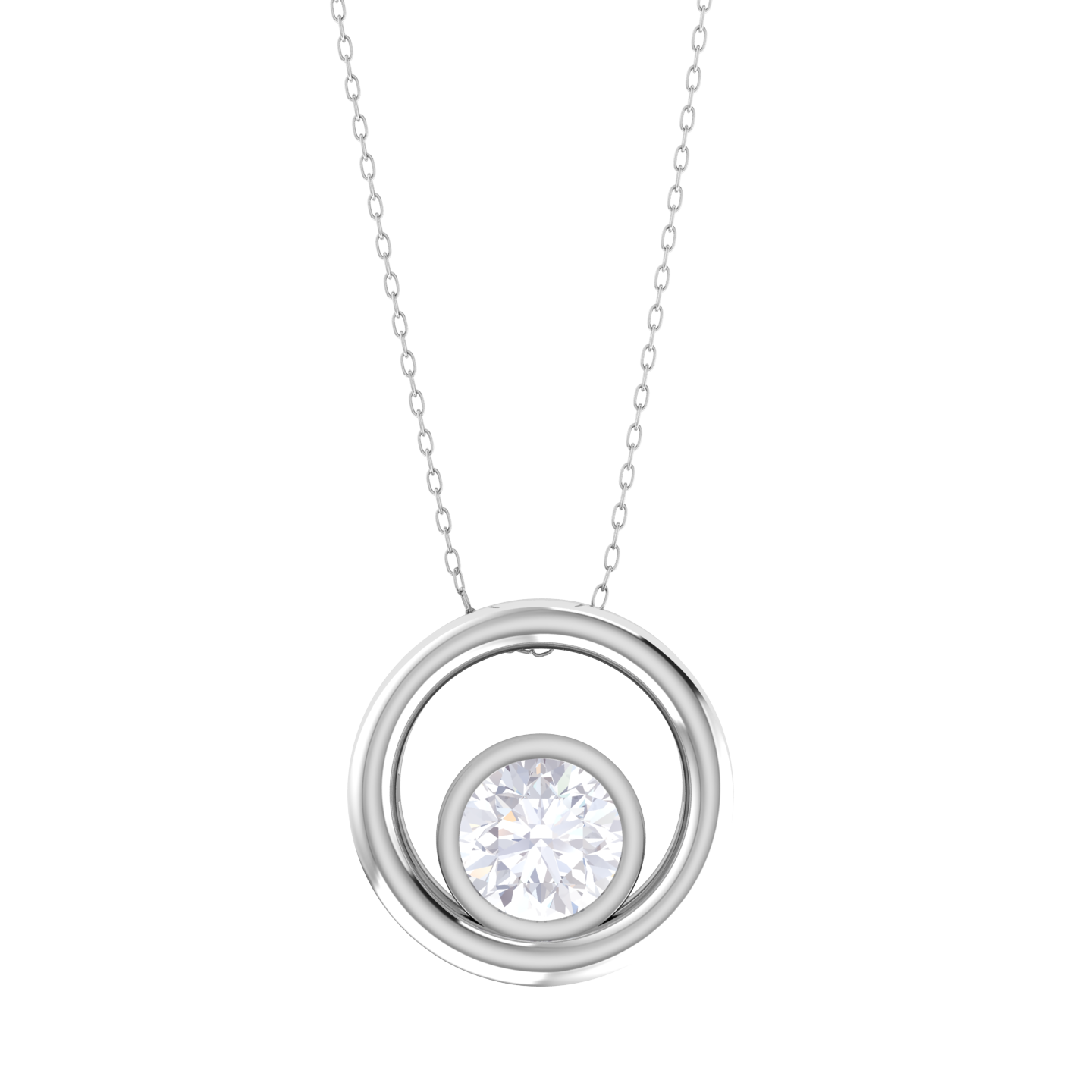 Round Lab Grown Diamond Fashion Pendant