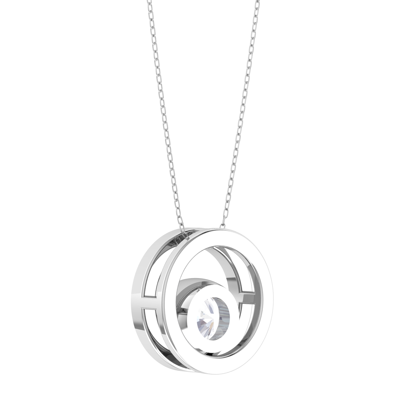 Round Lab Grown Diamond Fashion Pendant