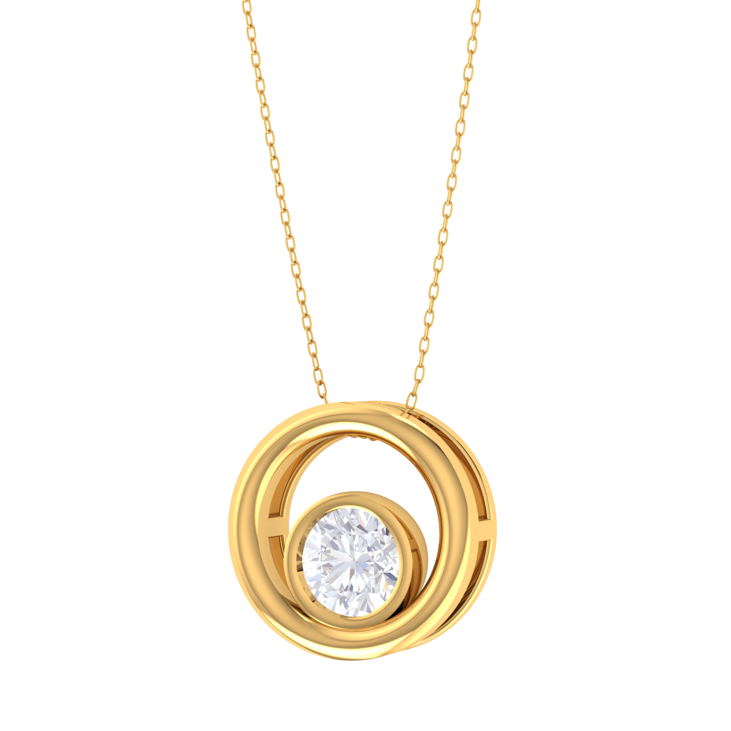 Round Lab Grown Diamond Fashion Pendant