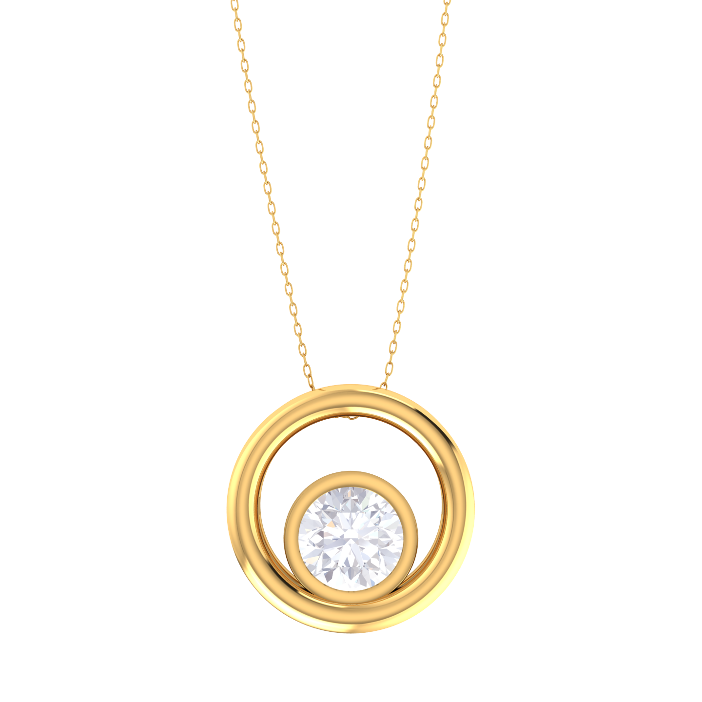 Round Lab Grown Diamond Fashion Pendant