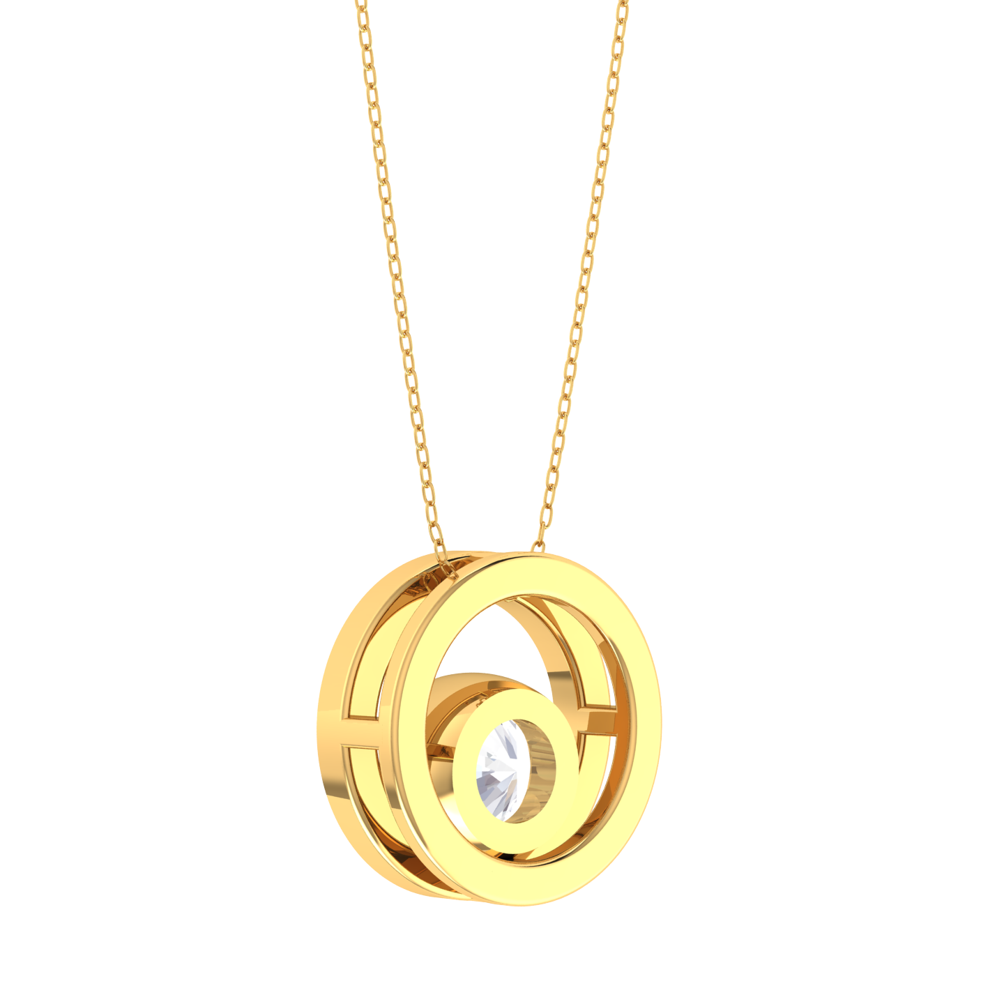 Round Lab Grown Diamond Fashion Pendant