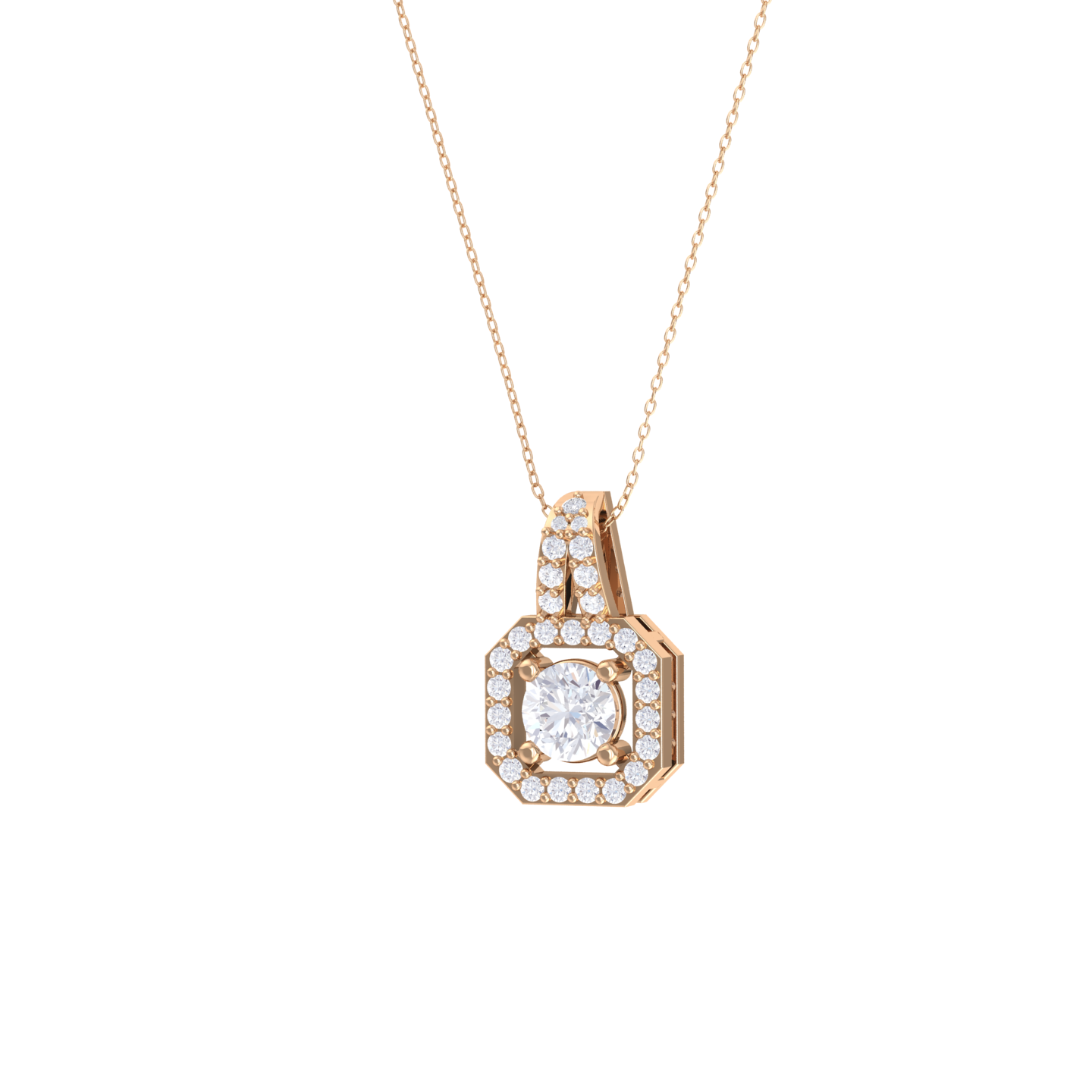 Round Lab Grown Diamond Fashion Pendant