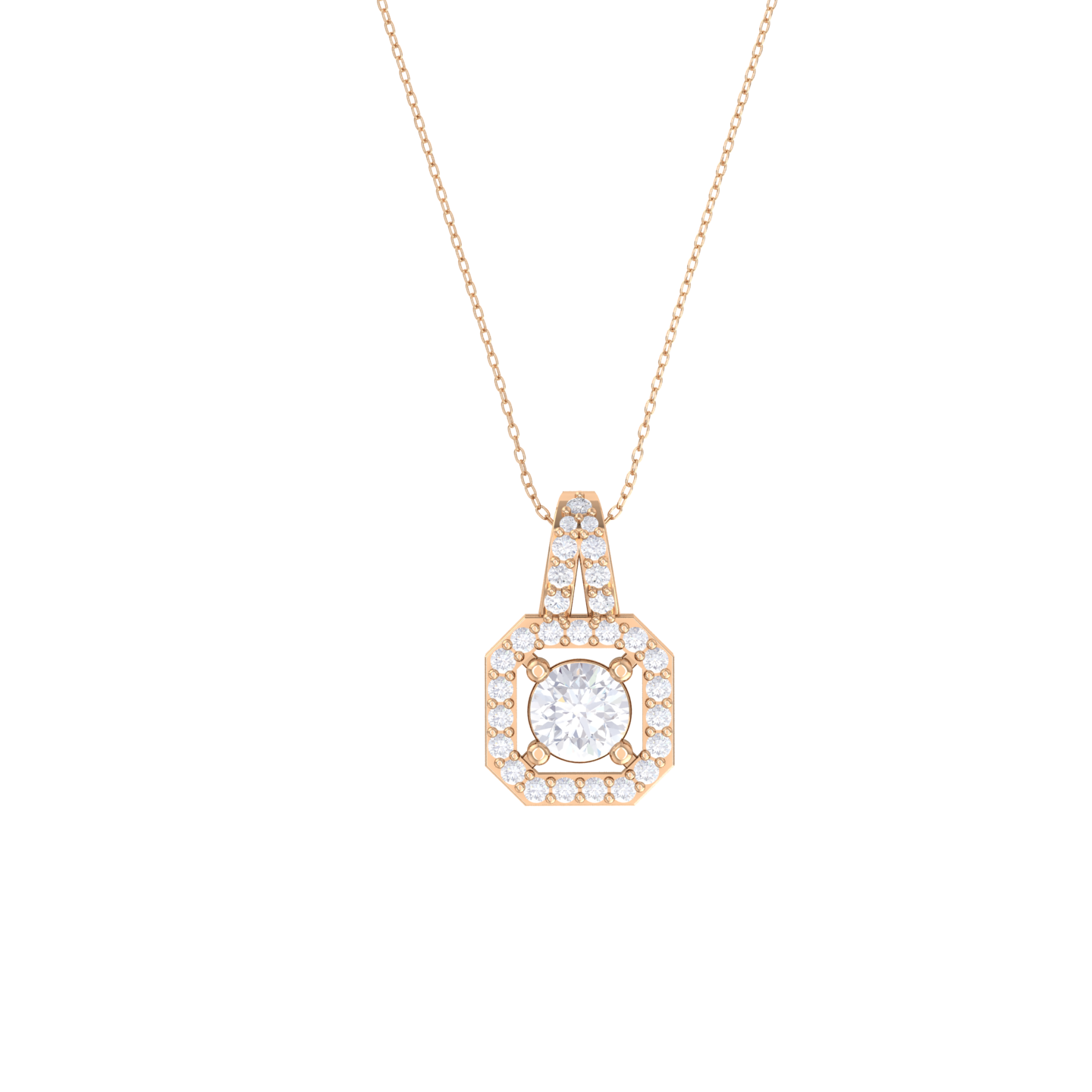 Round Lab Grown Diamond Fashion Pendant