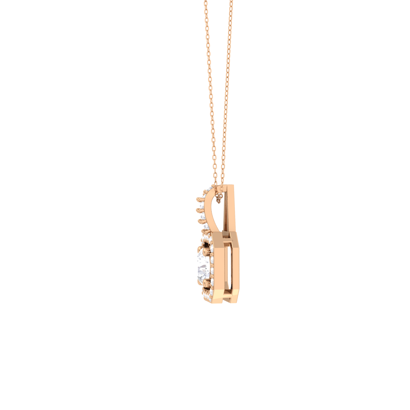Round Lab Grown Diamond Fashion Pendant