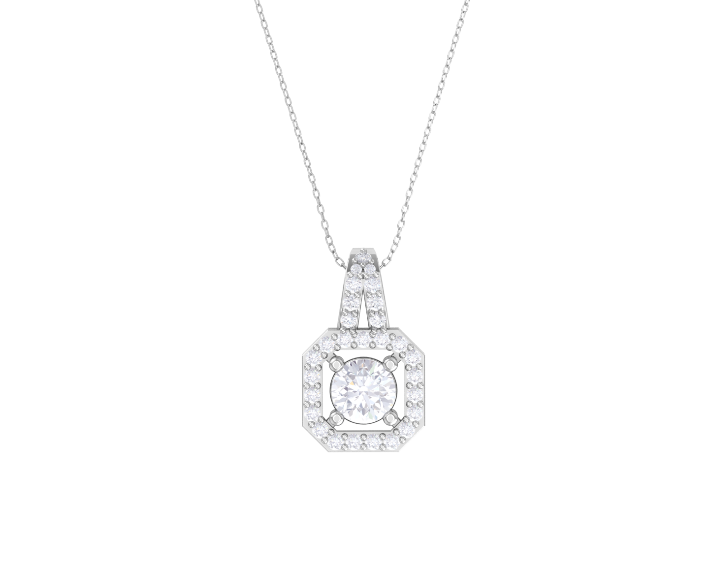 Round Lab Grown Diamond Fashion Pendant