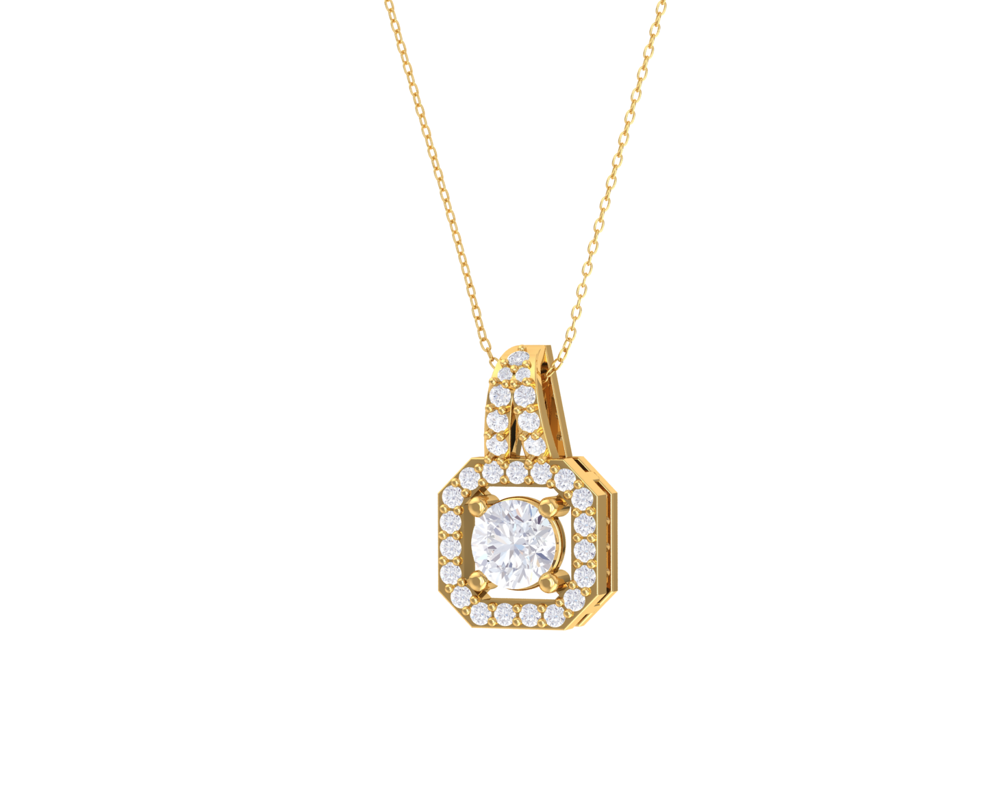 Round Lab Grown Diamond Fashion Pendant