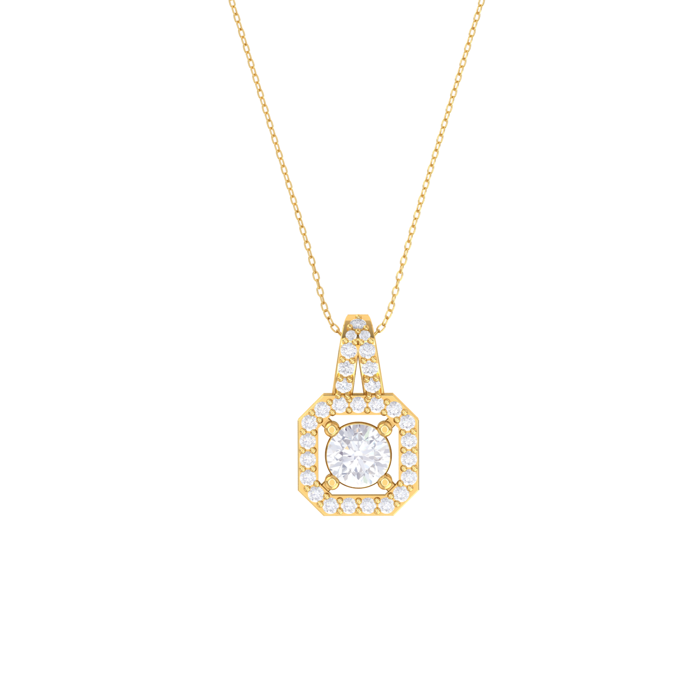 Round Lab Grown Diamond Fashion Pendant