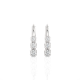 1/4 ctw Round Lab Grown Diamond Hoop Earrings