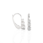 1/4 ctw Round Lab Grown Diamond Hoop Earrings