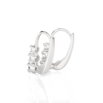 1/4 ctw Round Lab Grown Diamond Hoop Earrings