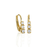 1/4 ctw Round Lab Grown Diamond Hoop Earrings