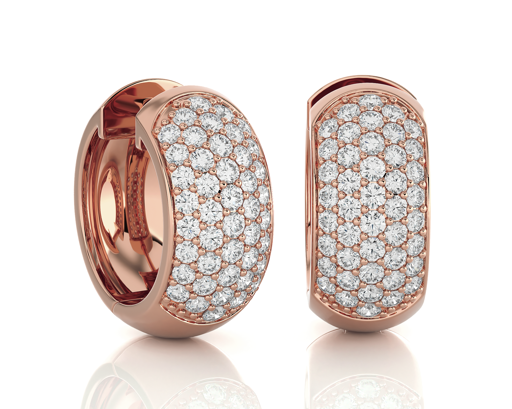 Round Lab Grown Diamond Huggie Hoop Earrings – RegalAvenue