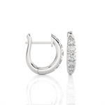 1/2 ctw Round Lab Grown Diamond Hoop Earrings