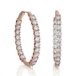 6 5/8 ctw Round Lab Grown Diamond Inside Out Hoop Earrings