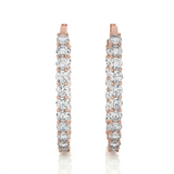 6 5/8 ctw Round Lab Grown Diamond Inside Out Hoop Earrings