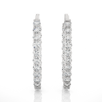 6 5/8 ctw Round Lab Grown Diamond Inside Out Hoop Earrings
