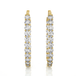 6 5/8 ctw Round Lab Grown Diamond Inside Out Hoop Earrings
