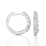 1 1/2 ctw Round Lab Grown Diamond Bezel Set Hoop Earrings