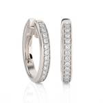 5/8 ctw Round Lab Grown Diamond Hoop Earrings