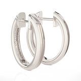 5/8 ctw Round Lab Grown Diamond Hoop Earrings