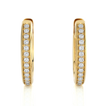 5/8 ctw Round Lab Grown Diamond Hoop Earrings