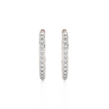 1/4 ctw Round Lab Grown Diamond Huggie Hoop Earrings