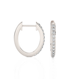 1/4 ctw Round Lab Grown Diamond Huggie Hoop Earrings