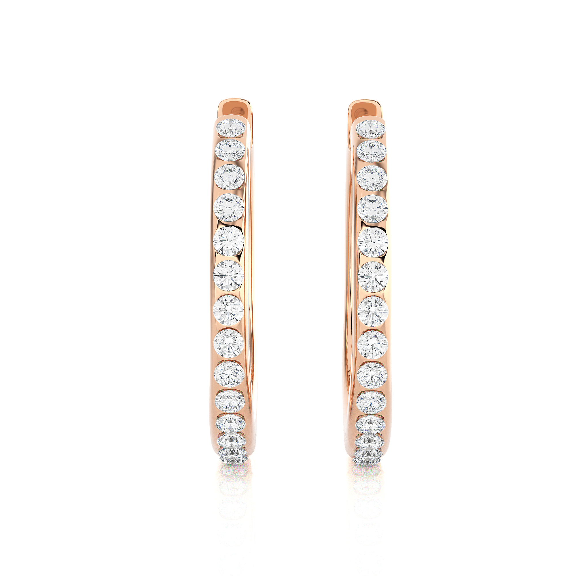 1/3 ctw Round Lab Grown Diamond Hoop Earrings