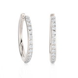 1/3 ctw Round Lab Grown Diamond Hoop Earrings