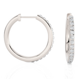 1/3 ctw Round Lab Grown Diamond Hoop Earrings