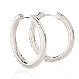 1/3 ctw Round Lab Grown Diamond Hoop Earrings