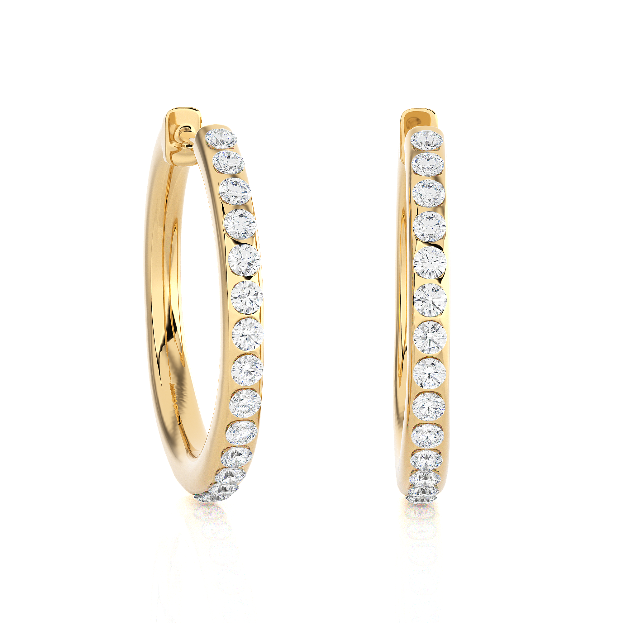 1/3 ctw Round Lab Grown Diamond Hoop Earrings