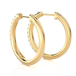 1/3 ctw Round Lab Grown Diamond Hoop Earrings