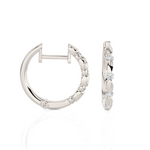 1/8 ctw Round Lab Grown Diamond Hoop Earrings