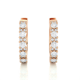 1/2 ctw Round Lab Grown Diamond Huggie Hoop Earrings