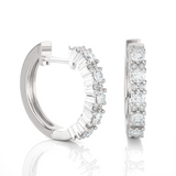 1/2 ctw Round Lab Grown Diamond Huggie Hoop Earrings