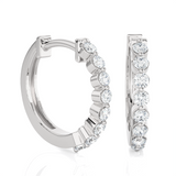 1/4 ctw Round Lab Grown Diamond Hoop Earrings