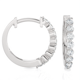 1/4 ctw Round Lab Grown Diamond Hoop Earrings