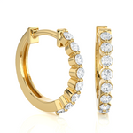 1/4 ctw Round Lab Grown Diamond Hoop Earrings