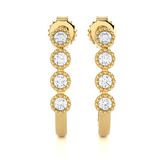 1/6 ctw Round Lab Grown Diamond Hoop Earrings