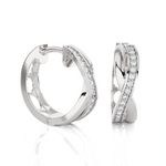 1/4 ctw Round Lab Grown Diamond Hoop Earrings