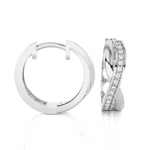 1/4 ctw Round Lab Grown Diamond Hoop Earrings