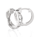 1/4 ctw Round Lab Grown Diamond Hoop Earrings