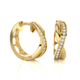 1/4 ctw Round Lab Grown Diamond Hoop Earrings