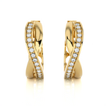 1/4 ctw Round Lab Grown Diamond Hoop Earrings